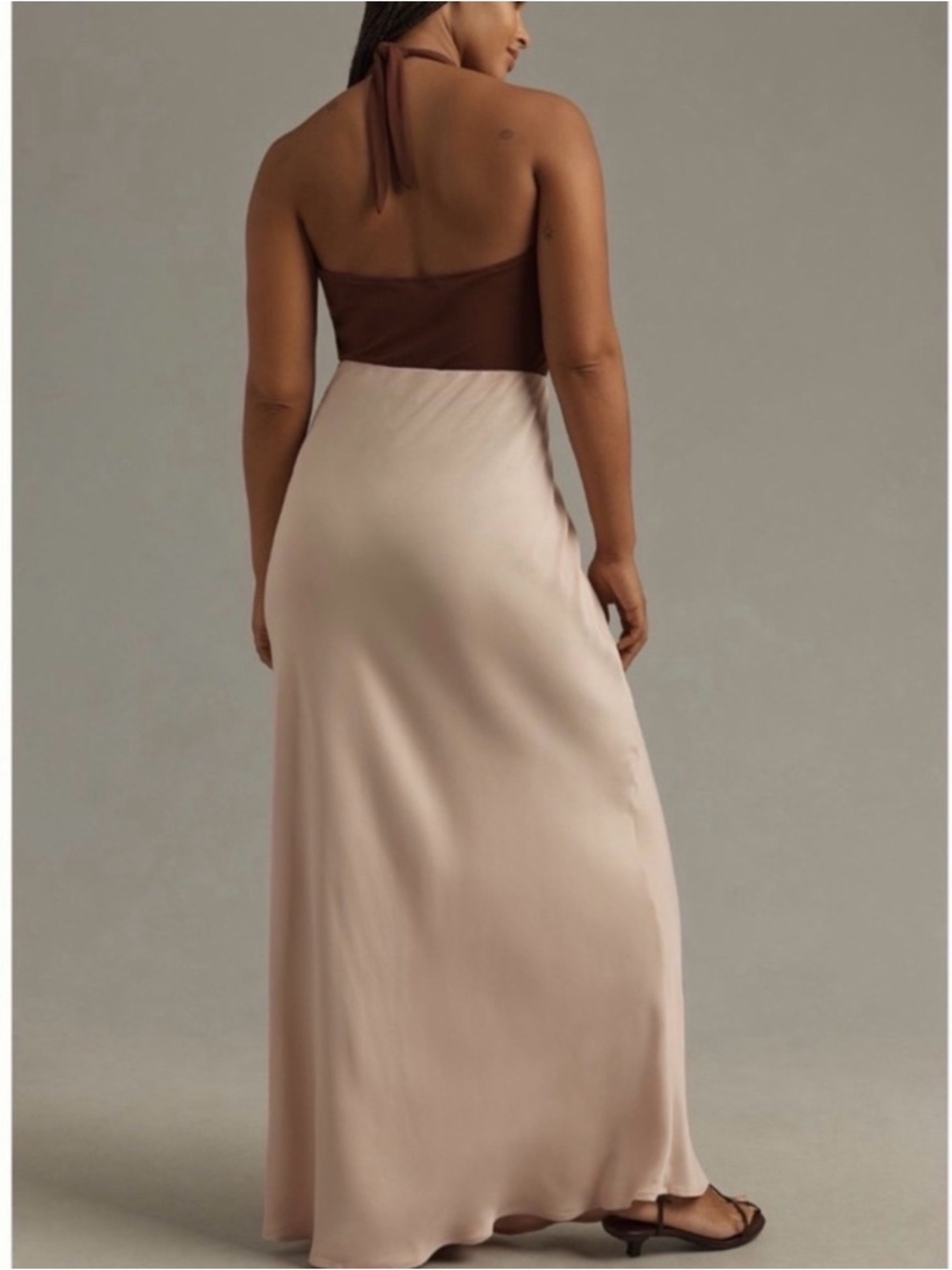 Anthropologie Tilda Blush Pink Satin Slip Skirt - Picture 3 of 7